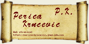 Perica Krnčević vizit kartica